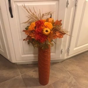 Tall orange vase